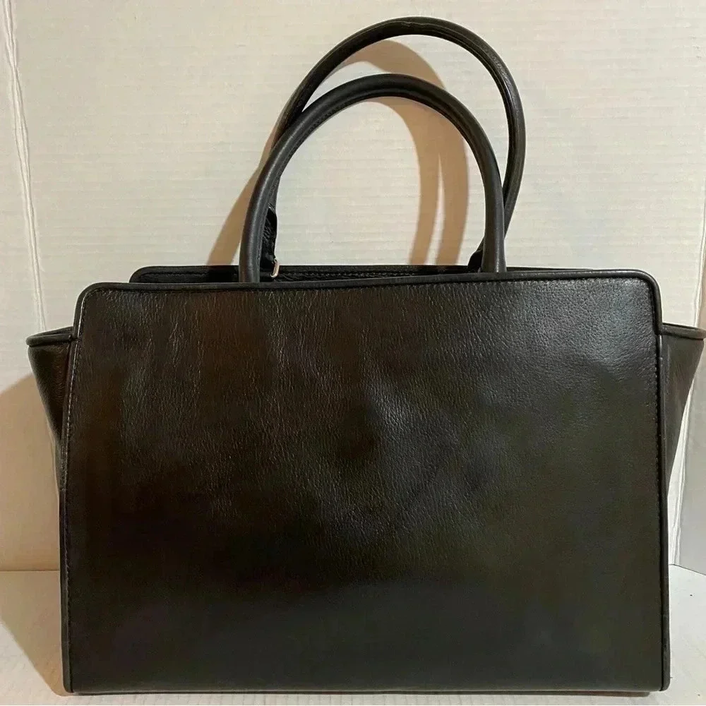 Kate spade black leather satchel handbag